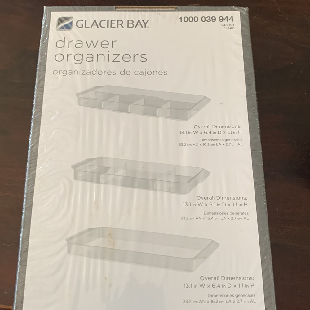 NIB Glacier Bay Drawer Organizers - 3 organizers per set - Picture 6 of 12